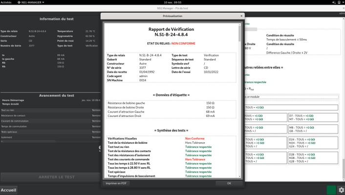 Logiciel Banc Relais